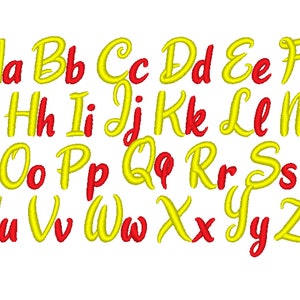 Becky Monogram satin stitch Font machine embroidery designs alphabet sizes 0.5&quot; 1&quot; 1.5&quot; 1.7&quot; 2&quot; included .BX .pes .hus .dst .vp3 .vip .xxx