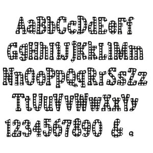 Baby gingham Font checks checkered plaid monogram alphabet machine embroidery designs BX in sizes from 1" up to 3" light stitch embroidery