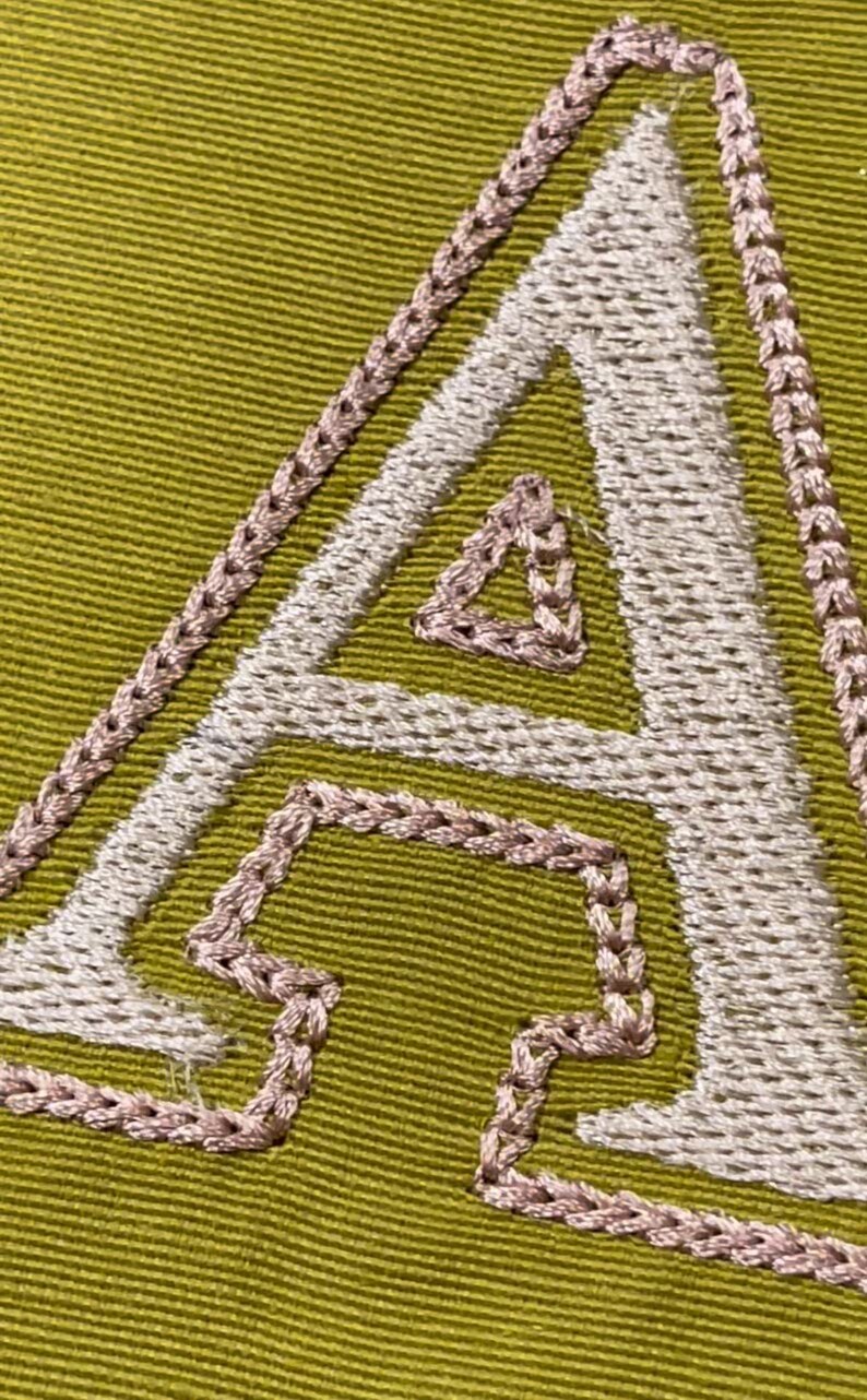 Gorgeous FONT Fill Stitch and Chain Stitch Outline Whole Alphabet A-Z ...
