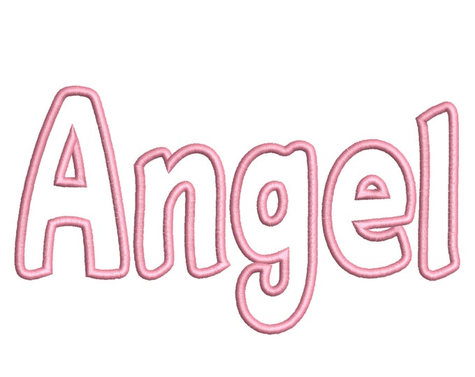 Perfect applique satin stitch script handwritten Font alphabet machine embroidery designs from 1.3 thru 4.9  inches, monogram name BX