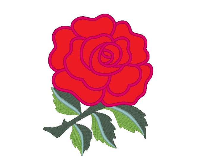 English Rose awesome beautiful Rose Bloom flower floral applique machine embroidery designs in assorted sizes for hoop 4x4, 5x7, 6x10, 8x8