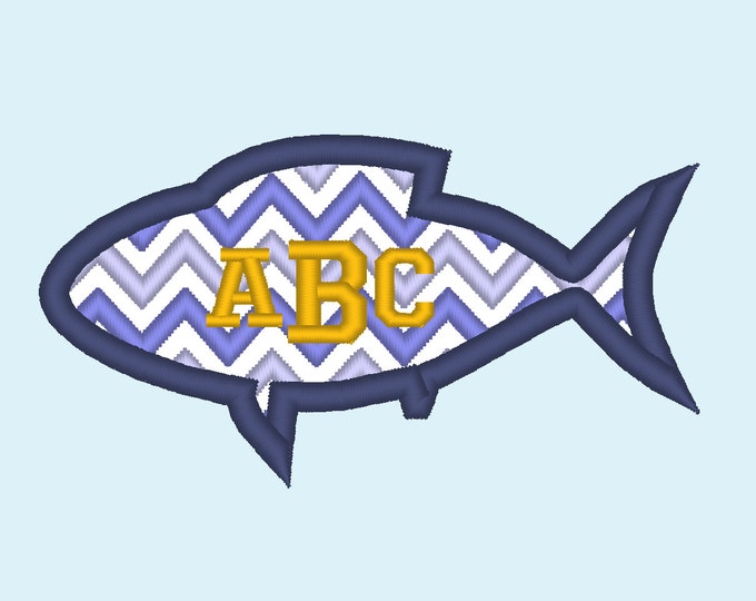 Fish Chevron monogram BX also ALL other (.pes .hus .dst .vp3 .vip .xxx .exp . jef)  - embroidery appliqué monogram embroidery design