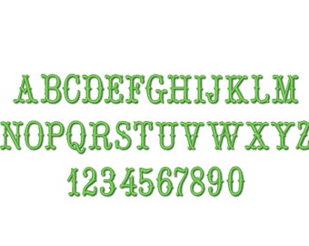 Big top, Western Cute MINI Font machine embroidery designs caps uppercase and numbers in mini size kids baby name monogram alphabet letters
