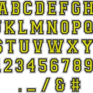 2 Umrisse Athletic Sport High School College College, Block Mini-Fonts Maschinenstickerei - verschiedene Größen, BOX-Schriftart enthalten