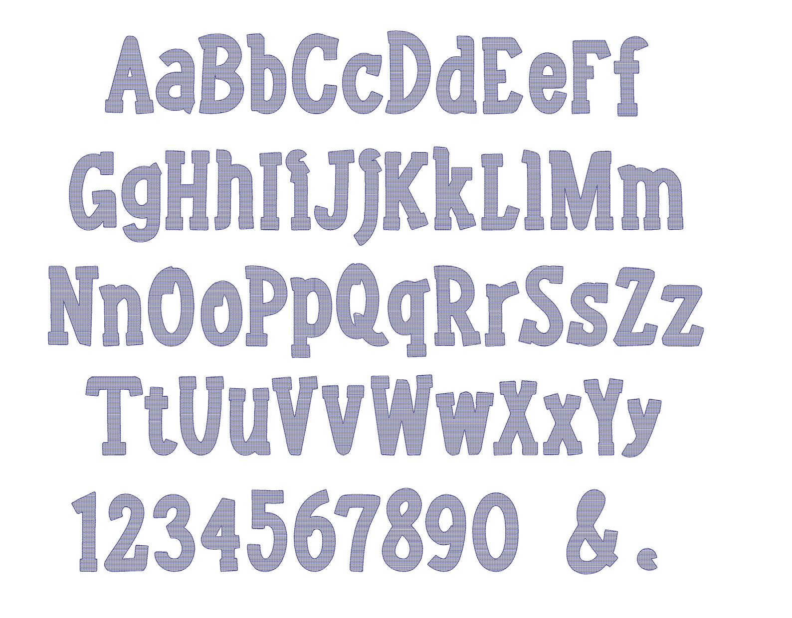 Light Quick Stitch Mylar Awesome Font Alphabet Letters Machine ...