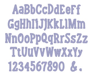 Leichter Schnellstich Mylar Schrift Alphabet Buchstaben Stickdateien Stickmuster Minigrößen 12 bis 11,5 cm, Monogramm Name ONE