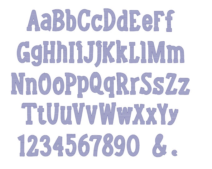 Light quick stitch Mylar awesome Font alphabet letters machine embroidery designs mini sizes 1 thru 4.5 inches, monogram name BX font