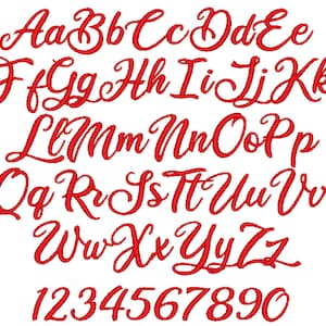 Cute handwriting Font machine embroidery designs curl script alphabet mini multiple sizes, girl monogram, BX included INSTANT DOWNLOAD