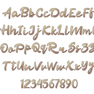 Two color Gradient Font Machine Embroidery designs alphabet with regular threads Ombre effect Monogram many sizes NO special thread, and BX