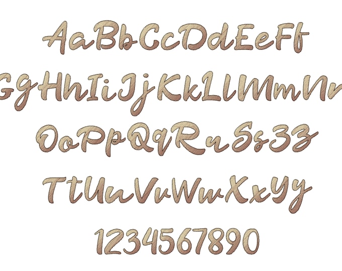 Two color Gradient Font Machine Embroidery designs alphabet with regular threads Ombre effect Monogram many sizes NO special thread, and BX