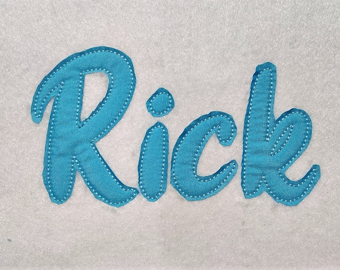 Free Edge Raggy Applique Alphabet Font machine embroidery designs in assorted sizes, uppercase, lowercase letters, kids boy monogram BX font