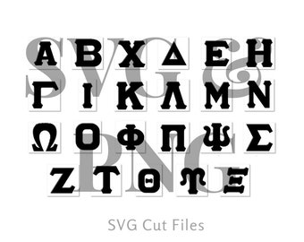 Griego svg alfabeto entero FONT GRIEGA SVG Grecia letras hermandades de mujeres escuela deportiva aplique fuente corte archivo svg