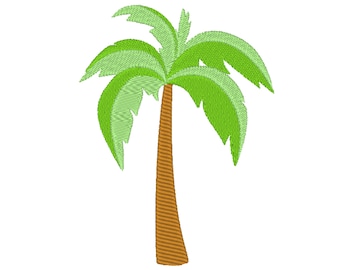 Palm tree simple single palm beach tree tropical plant foxtail machine embroidery designs assorted sizes for hoop 4x4, 5x7 instant download