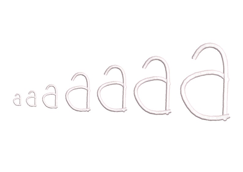 Handwritten Thin Font Alphabet Letters Machine Embroidery Etsy