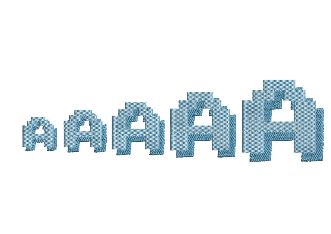Pixel Shadow Fill Stitch Miner Brick Minecraft Font Alphabet Machine ...