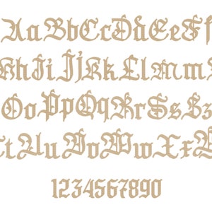 Old English Font Machine Embroidery design Font Alphabet Variations from 1 inch up to 3 inches - Fill Stitch Monogram - BX Included