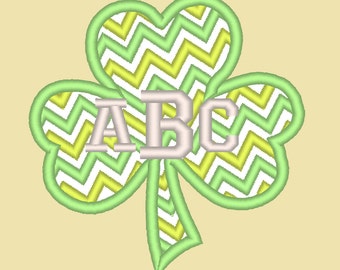 Clover Chevron monogram BX also ALL other (.pes .hus .dst .vp3 .vip .xxx .exp . jef)  - embroidery appliqué monogram embroidery design