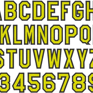Abitur College Block Mini Font Maschinenstickmotive in vielen Größen und Formaten Sport Alphabet Buchstaben, BB enthalten