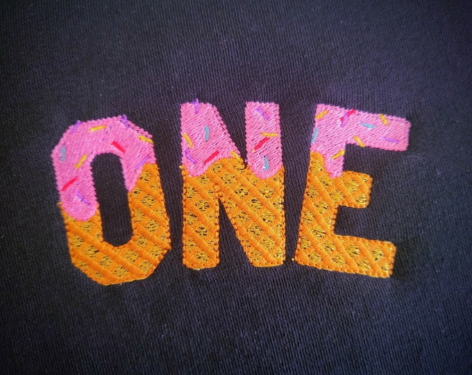 Mini Small Wee Ice Cream FONT Alphabet letters in assorted sizes from 0.8 inch machine embroidery designs ice cream cone kids party birthday