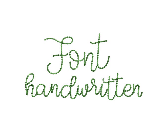 Needlework script FONT Esther hand stitch effect handwritten Font alphabet machine embroidery designs monogram letters sizes 1 up to 2.4 in
