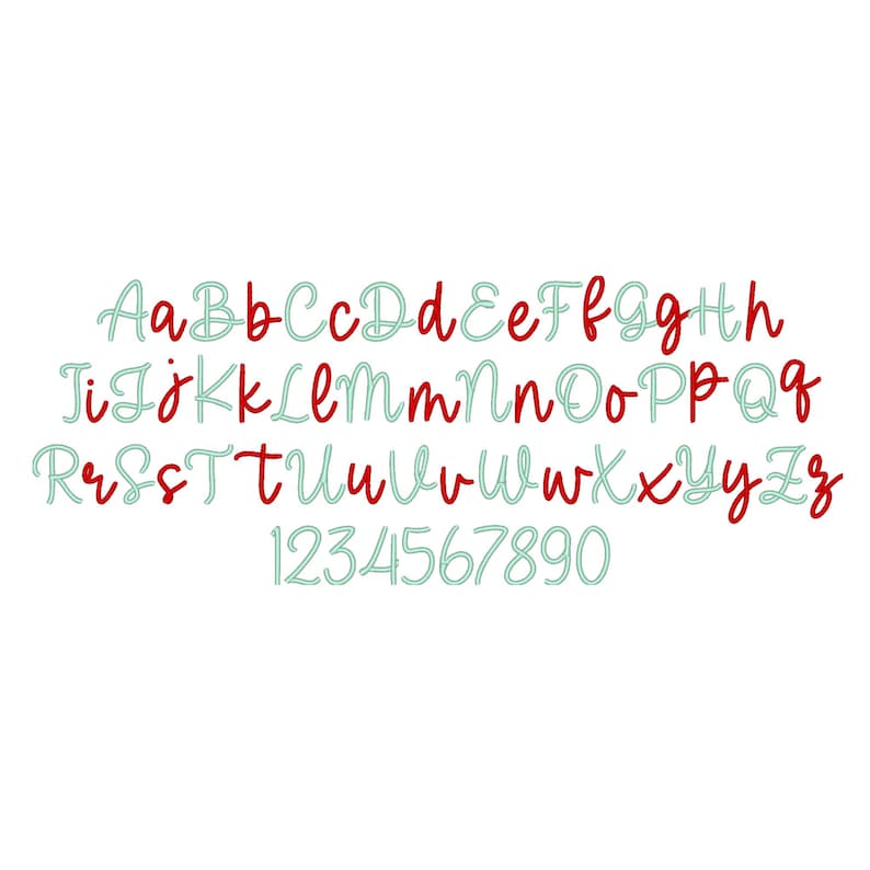 Sweatshirt wedding script handwritten cursive Font satin stitch alphabet machine embroidery designs from 0.6 thru 4 inches, monogram name by FonntsHeaven embroidery format BX PES HUS JEF EXP DST VIP VP3 XXX instant download