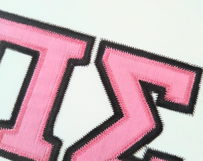 GREEK FONT appliqué 2 layers Zig Zag outline Alphabet Monogram sororities fraternities machine embroidery designs sizes 2.5 up to 6 inch BX