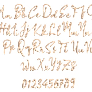 Married couple hoodies handwritten cursive Font alphabet machine embroidery designs sizes from 1.6 thru 8.6 inches, monogram name letters BX