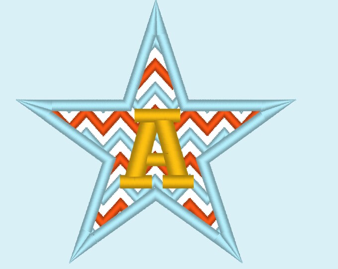 Star Chevron monogram BX also ALL other (.pes .hus .dst .vp3 .vip .xxx .exp . jef)  - embroidery appliqué monogram embroidery design