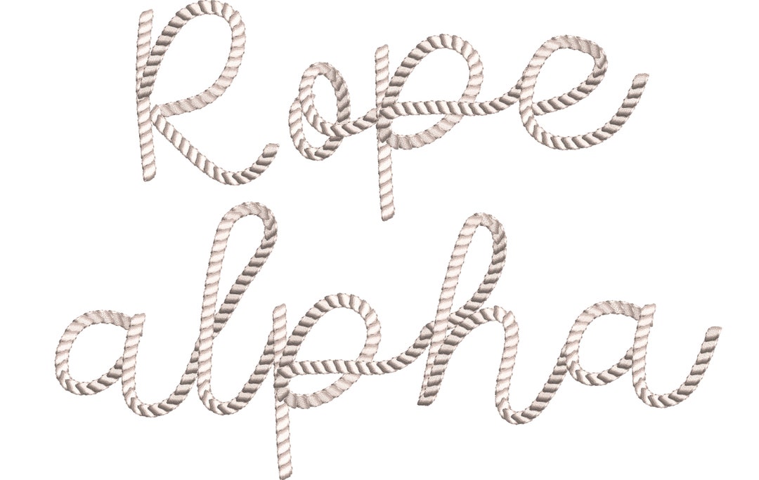 Modern Rope Nautical Marine Script Handwritten Cursive Font Alphabet