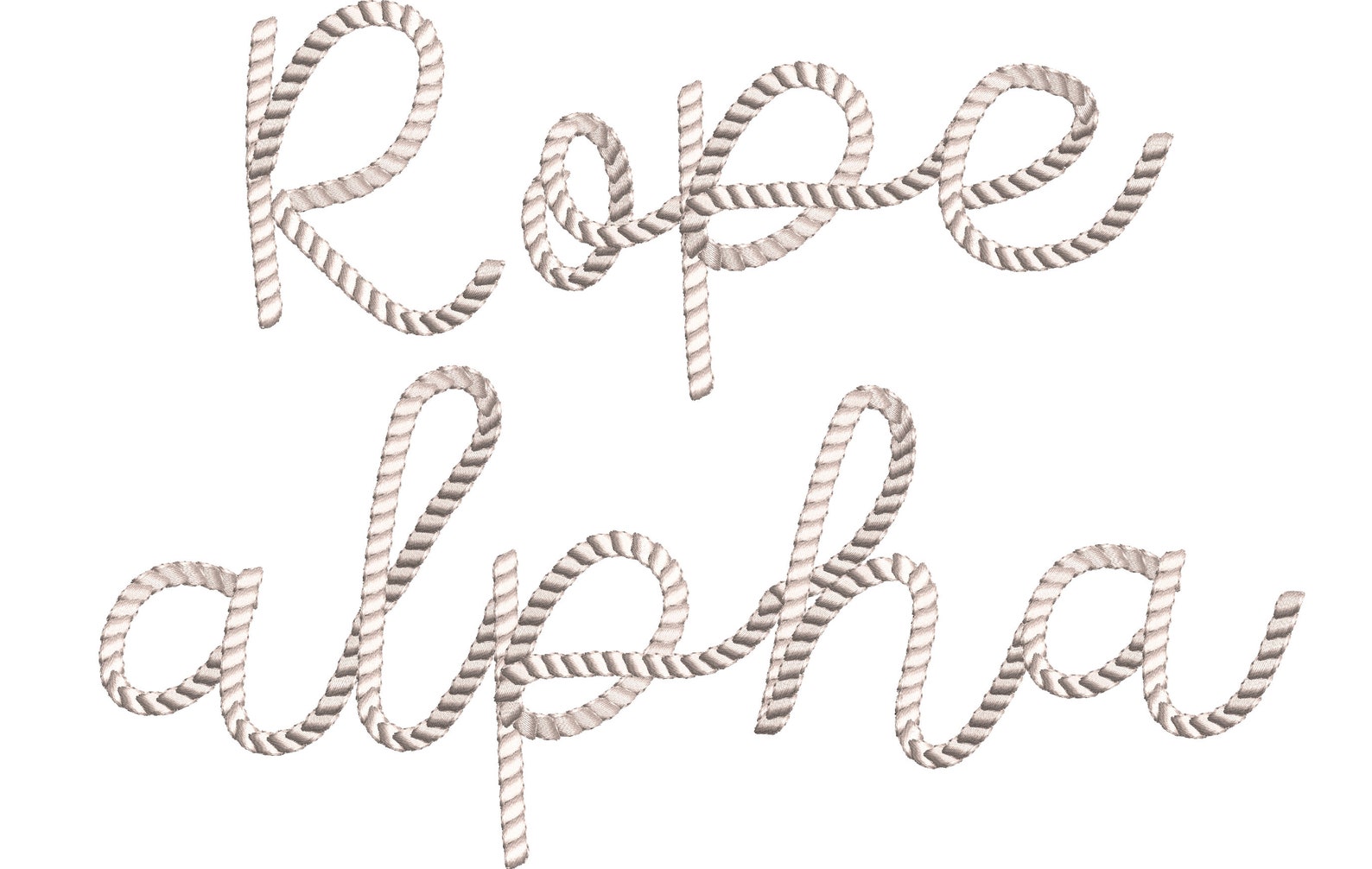 Modern Rope Nautical Marine Script Handwritten Cursive Font Alphabet ...