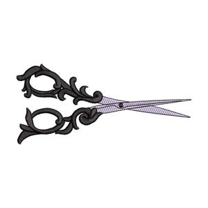 Hairdresser Hairstylist Scissors machine embroidery designs girls handmade craft tool swirl and curl Scissors assorted sizes 4 up to 6 inch