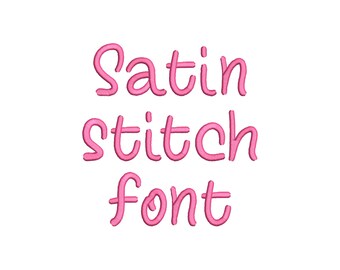 Satin stitch Font handwritten alphabet letters and numbers machine embroidery designs in mini sizes from 0.6 up to 2.2 inches kids monogram