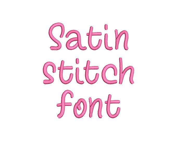 Satin stitch Font handwritten alphabet letters and numbers machine embroidery designs in mini sizes from 0.6 up to 2.2 inches kids monogram