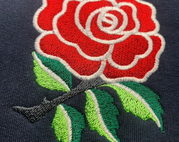 Fill stitch English rose, gorgeous Rose Flower bloom single rose machine embroidery designs in assorted sizes for hoop 4x4, 5x7, 6x10