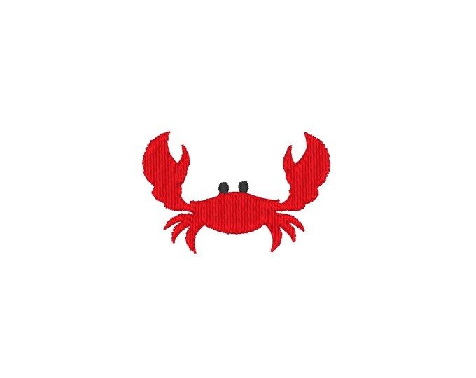 Little small crab silhouette machine embroidery designs mini sizes embroidery formats pes hus dst vp3 jef and others seaside beach sea crab