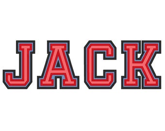 Sport two layer Appliqué Block Font Double outline and top stitch Alphabet Monogram machine embroidery designs sizes 2.5 up to 6 inch BX
