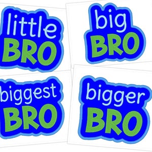 Little brother Bro, Big brother Bro, Biggest brother Bro, Bigger brother Bro fun kids T-shirt onesie applique machine embroidery designs