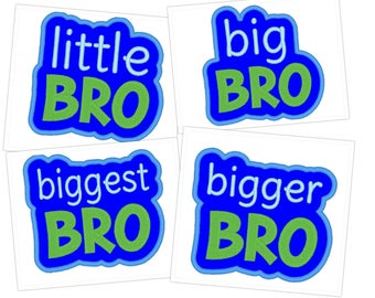 Kleiner Bruder Bro, großer Bruder Bro, größter Bruder Bro, größerer Bruder Bro Spaß Kinder T-shirt onesie Applikation Maschinenstickerei Designs