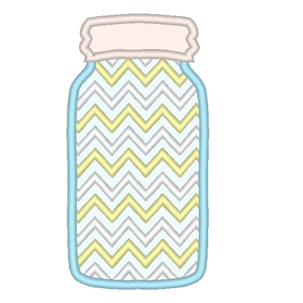 Monogramme Mason Jar Chevron BX également TOUS les autres (.pes .hus .dst .vp3 .vip .xxx .exp . jef) - motif de broderie monogramme broderie