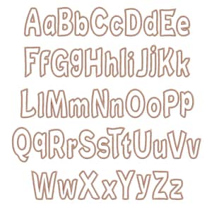 Perfect applique Font satin stitch outline alphabet applique machine embroidery designs in sizes 1.3 up to 4.9 inches kids name monogram, BX