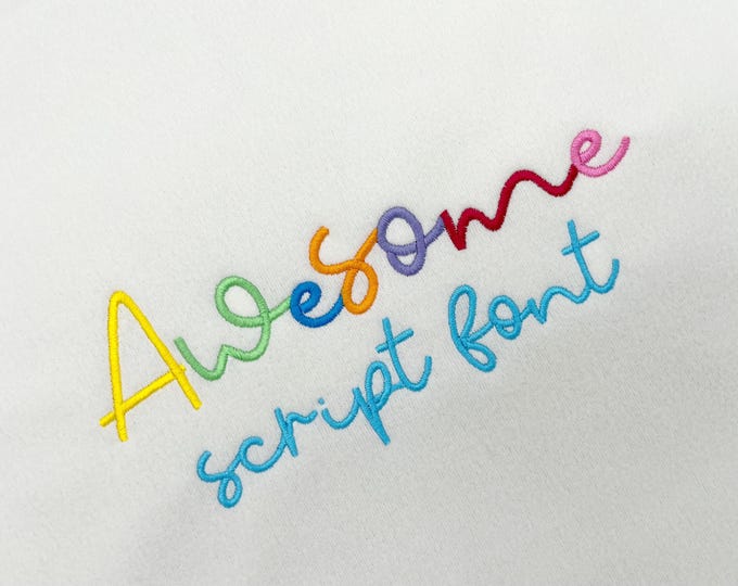 Modern script handwritten wedding script Font alphabet monogram satin stitch machine embroidery designs many sizes 0.7 up to 3.7 inches BX
