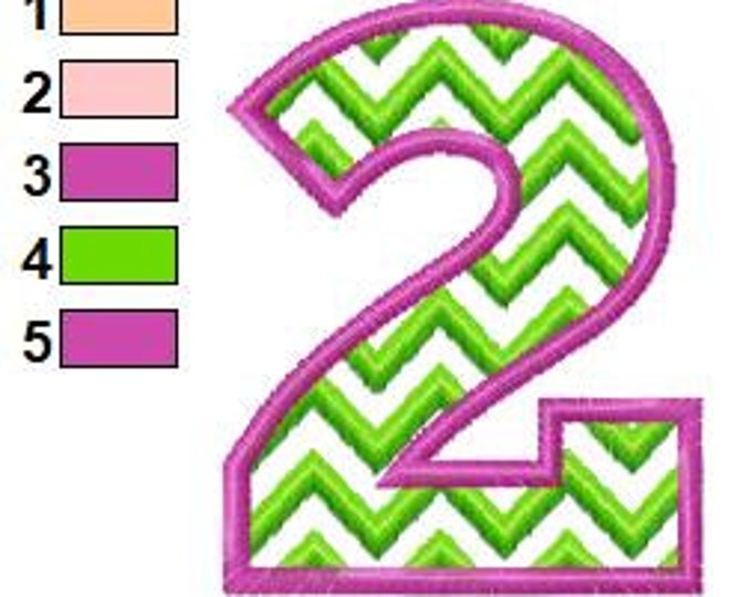 CHEVRON block Birthday numbers machine embroidery designs - assorted many sizes, font sport Chevron number applique