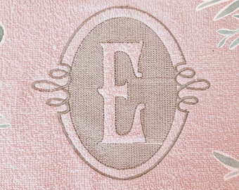 Embossed Monogram terry towel machine embroidery designs A-Z in assorted sizes personalized gift idea housewarming wedding home kids family