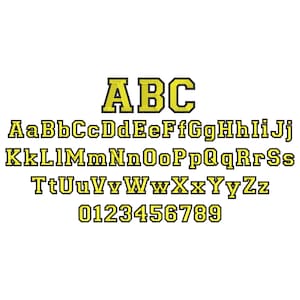 Sport Collegiate Block mini FONT fill stitch and outline Monogram alphabet letters machine embroidery designs small mini sizes 0.7 up to 2in