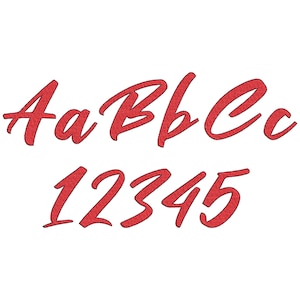 Embroidery FONT fill stitch and outline Alphabet Monogram machine embroidery designs script handwritten Font sizes 1.3 up to 4.4 inch, BX
