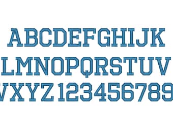 Software and Sport collegiate Athletic MINI Font machine embroidery designs in many mini tiny sizes INSTANT DOWNLOAD satin stitch alphabet