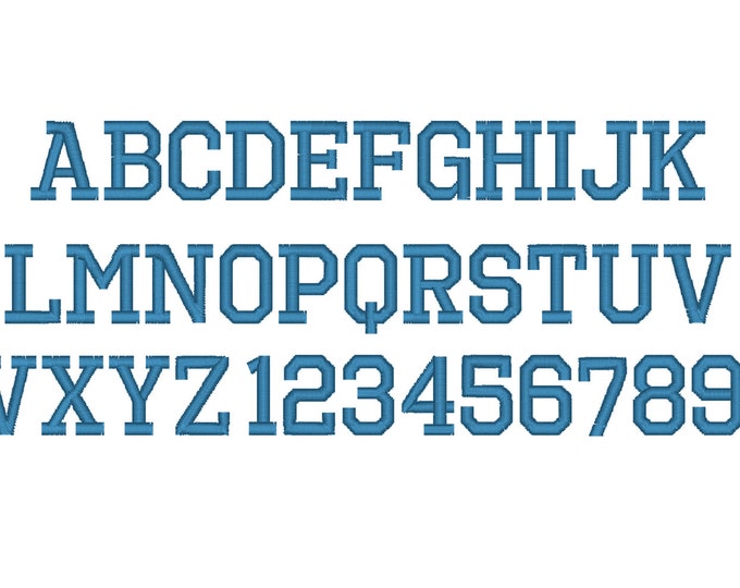 Software and Sport collegiate Athletic MINI Font machine embroidery designs in many mini tiny sizes INSTANT DOWNLOAD satin stitch alphabet