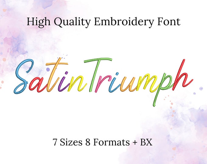 Satin Stitch script handwritten cursive Font alphabet machine embroidery designs in mini sizes 0.9 up to 3.8 inches, kids monogram name BX