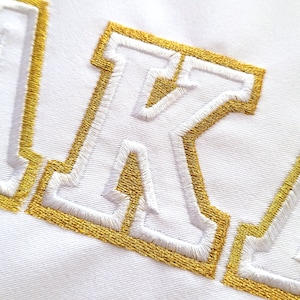Wunderschöne GREEK FONT Füllstich und Applikation griechischen Alphabet Alpha BEta Theta Applikation Maschinenstickerei Designs Monogramm Buchstaben, ONE