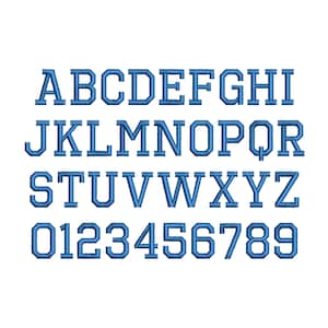 Sport Collegiate Athletic MINI Font machine embroidery designs satin stitch alphabet monogram block font mini sizes 0.5 up to 1.6 inch